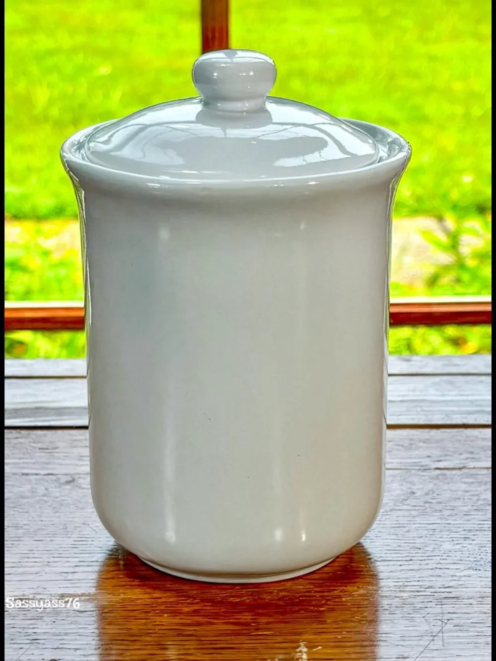 🆕VTG▪️NEWCOR STONEWARE▪️2 Cream Heavy Glazed Ceramic Lidded Kitchen Canisters